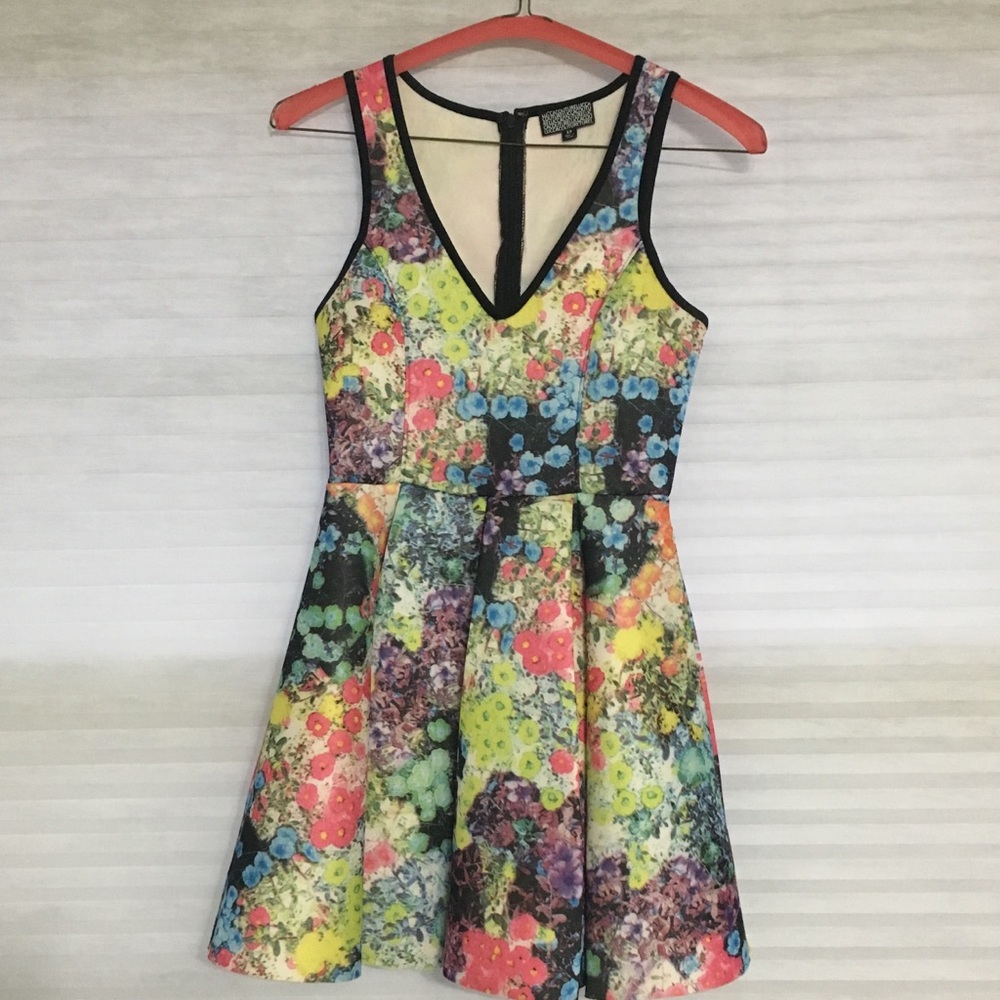Lucca Couture Neoprene Scuba floral dress